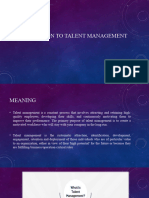 Introduction To Talent Management PPT - 01