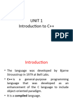 Intro To C++