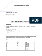 Assignment Solution of CS606