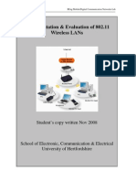 Implementation & Evaluation of 802.11 Wireless Lans: Student'S Copy Written Nov 2008