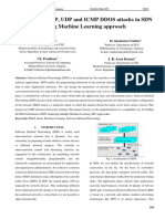 Detection of TCP, UDP and ICMP DDOS Attacks in SDN Using Machine Learning Approach