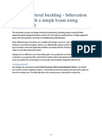 Torsional-Lateral Buckling - Bifurcation Analysis With A Simple Beam Using Abaqus 6.10