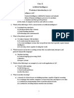 Class X-A.i-Worksheet-Introduction and Applications of A.I