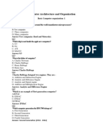 Computer Architecture and Organization MCQS For Final Exams