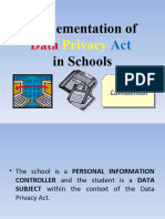 Implementation of in Schools: Privacy