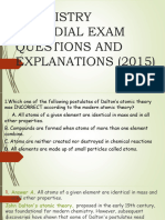 Chemistry Remedial Exam 2015