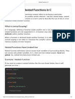 Nested Functions in C