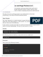 Near Far and Huge Pointers in C