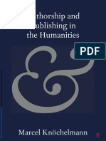 Authorship and Publishing in The Humanities