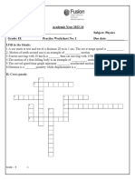 Grade-9 Physics Holidays Homework (WS)