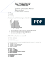 9th Worksheet Acceleration + Graphs