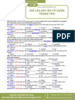 300 Câu Bài Tập Từ Vựng Trọng Tâm (p3)