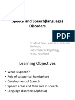 Speech and Disorders - 2024 - Dr. Minal Patel