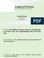 Credit Approval Process and Related Functions