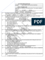 Class 9 Science Mark Type Questions - CH - 8 - FORCE AND LAWS OF MOTION