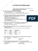 Class 10 English Grammar Worksheets