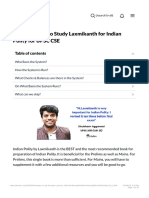 Strategy - How To Study Laxmikanth For Indian Polity For UPSC CSE PDF Download