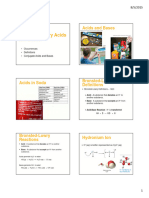 63 - Bronsted-Lowry Acids and Bases - Notes