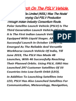 My Research On PSLV