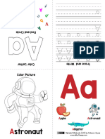 Studying Alphabet Minibooks Worksheet For Kids Easy and Colorful