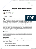 Forensic Recovery of Chrome Based Browser Passwords