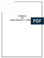 Format Mini Project I KMBN 152