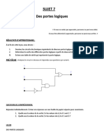 Sujet 7 Portes Logiques : Résultats D'apprentissage