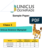 USO Sample Papers For Class 3