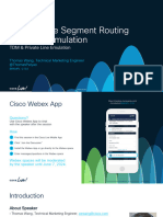 Cisco Live Circuit-Style Segment Routing & Service Emulation