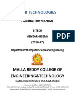 CSE III-II SEM (Web Technologies Lab Manual)