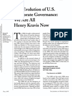 Evolution of U.S. Corporate Governance - We Are All Henry Kravis Now - 1997