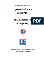 3160715-System Software Lab-Manual