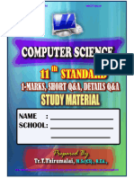 11th Computer Science Study Materials English Medium