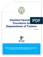 Draft SOP For Empanelment of Trainers