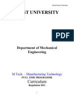 M.Tech (MFT) - Regulation 11