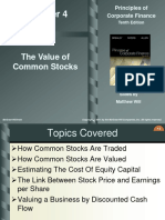 Chapter 4 - The Value of Common Stocks