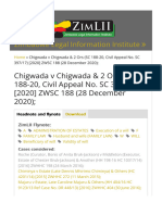 Chigwada V Chigwada & 2 Ors (SC 188-20, Civil Appeal No. SC 397-17) (2020) ZWSC 188 (28 December 2020) - Zimbabwe Legal Information Institute