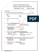 Science - BSC Computer Science - Semester 5 - 2022 - November - Elective I Software Testing and Quality Assurance Cbcs