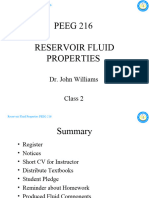 PEEG 216 Reservoir Fluid Properties - Class 2 - 2&3JAN10