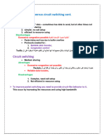 Packet Switching Versus Circuit Switching Cont