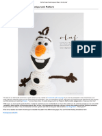 Olaf From Frozen Crochet Amigurumi Pattern - One Dog Woof