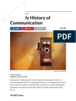 A Brief History of Communication