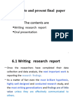 How To Write and Present Final Paper