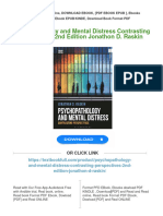 Psychopathology and Mental Distress Contrasting Perspectives 2nd Edition Jonathon D. Raskin