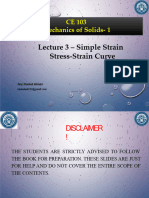 Lecture # 3 Strain and Stress-Strain Curve