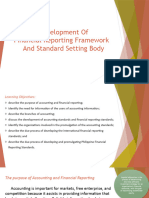 Development of Financial Reporting Framework and Standard-Setting Bodies