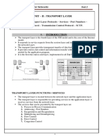 Cs3591 - CN Unit 2 Transport Layer