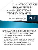 Chapter 1 Introduction To Information Communications Technology ICT