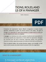 Module 3 - Funtions, Roles, and Skills of A Manager