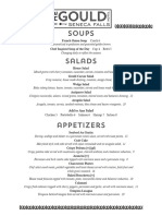 Gould Dinner Menu January 2017